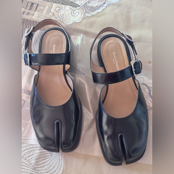 Maison Martin Margiela Black Leather Tabi Loafers, Size 38 - Picture 5 of 6